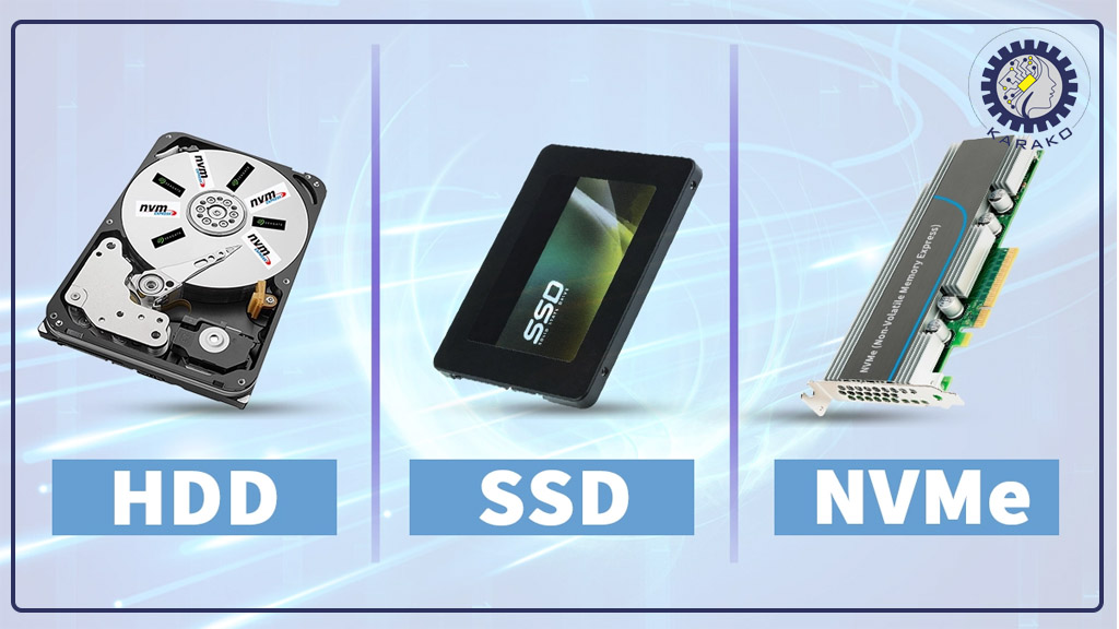 تفاوت هارد HDD و SSD و NVMe-کاراکوفیکس