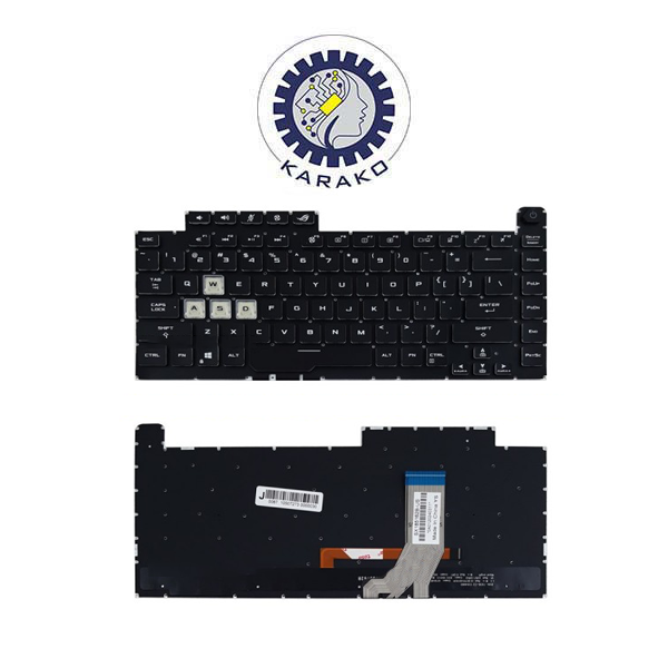 G531G کیبرد لپ تاپ ایسوس ASUS ROG Strix G531G با بکلایت و کلید پاور