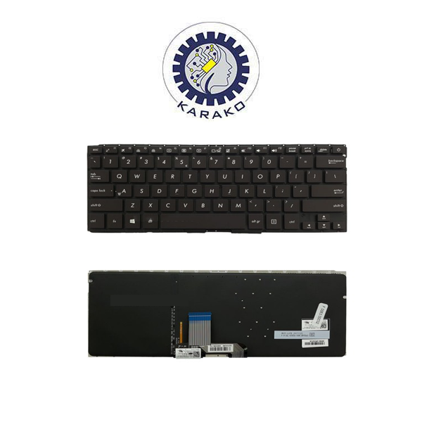 UX310 کیبرد لپ تاپ ایسوس ASUS ZenBook UX310 مشکی اینتر کوچک بکلایت دار بدون فریم با کلید پاور
