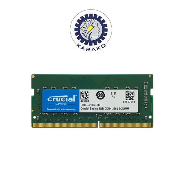 crucial ram رم لپ تاپ 8 گیگ Crucial DDR4-2666 MHZ 1.2V اصلی با گارانتی یکساله
